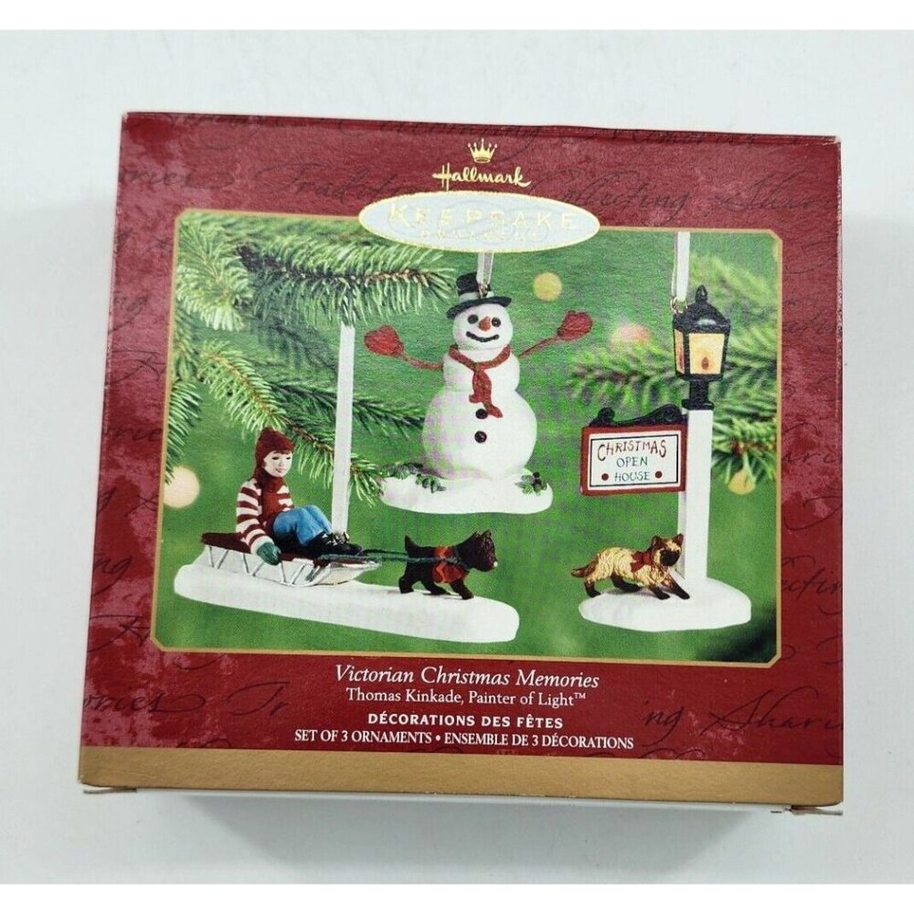 Hallmark Victorian Christmas‎ Memories Thomas Kinkade 2001 Keepsake Ornament Set
